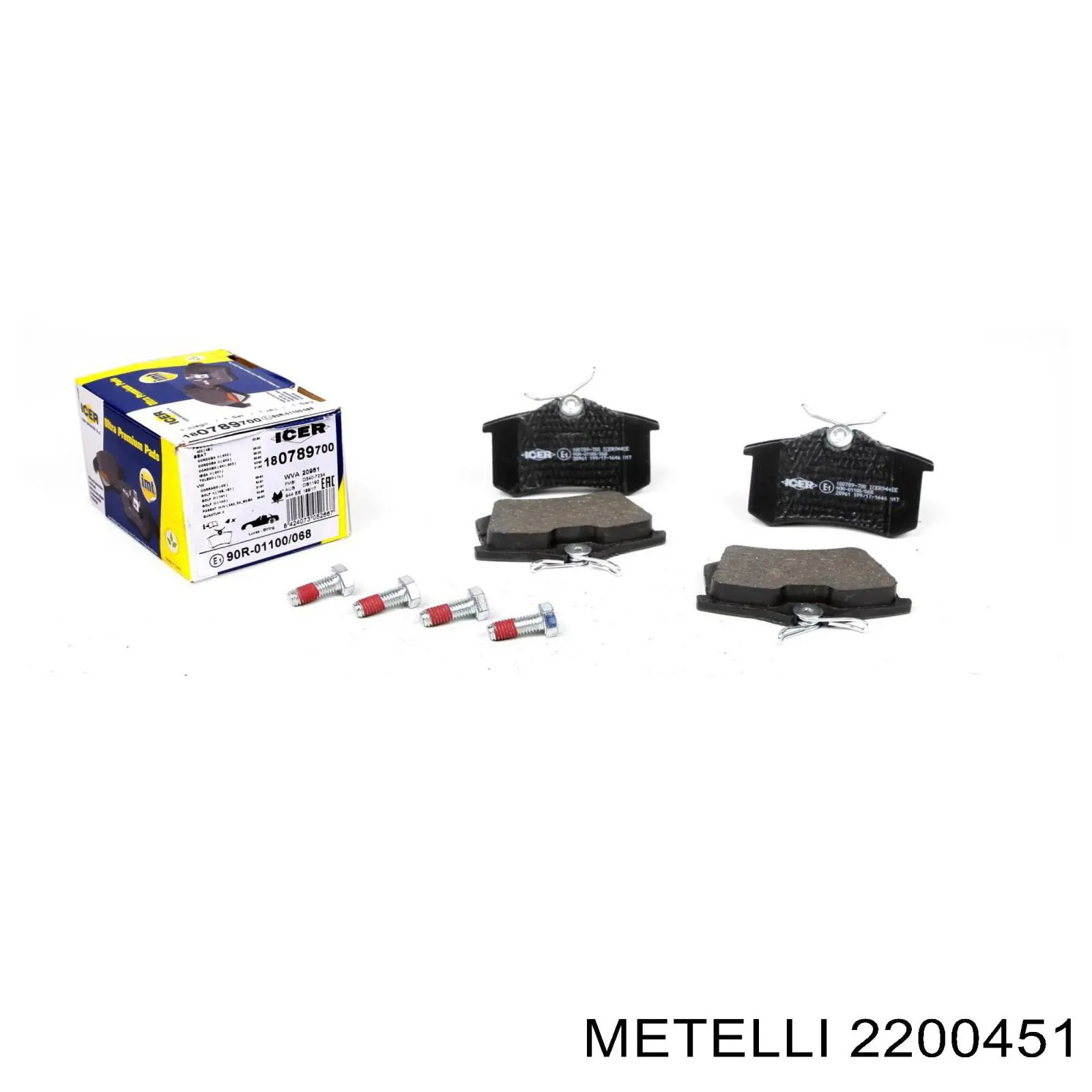 Передние тормозные колодки 2200451 Metelli