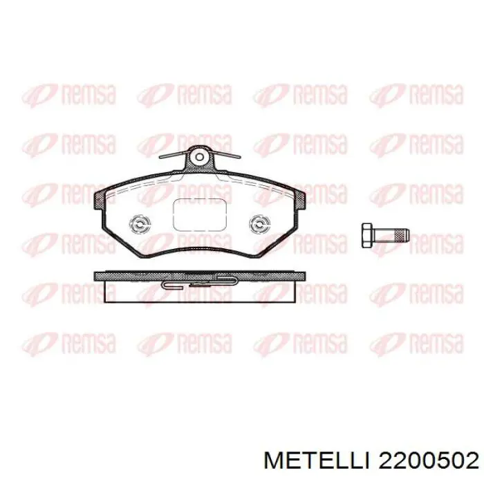 Колодки Metelli 2200502 цена, от 19.15 USD