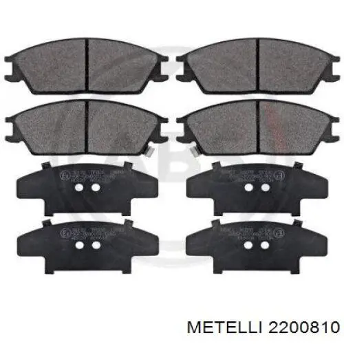 Передние тормозные колодки 2200810 Metelli