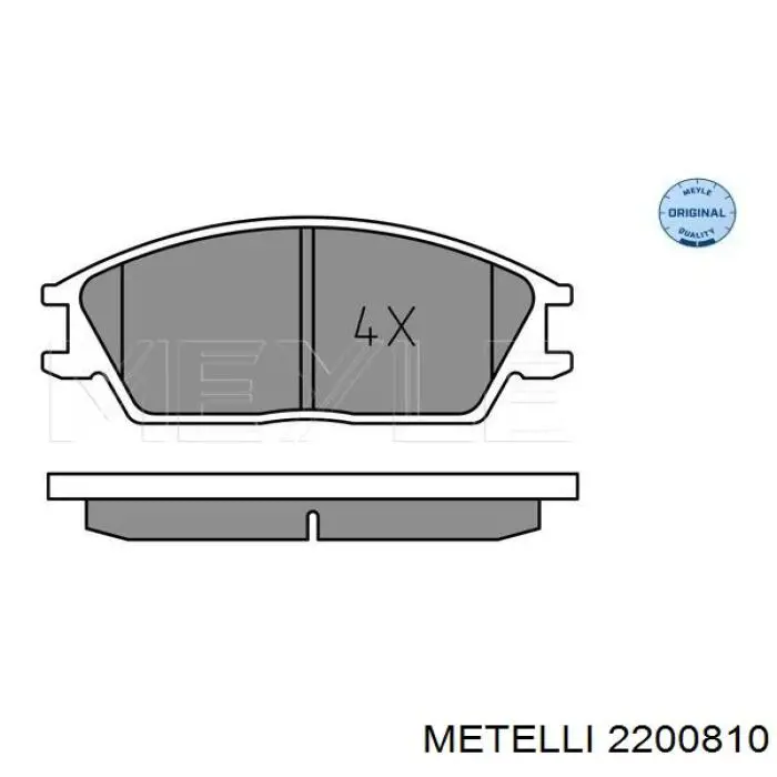 Купить 2200810 Metelli Колодки тормозные
