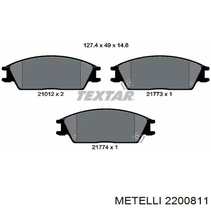Колодки Metelli 2200811 цена, от 16.01 USD