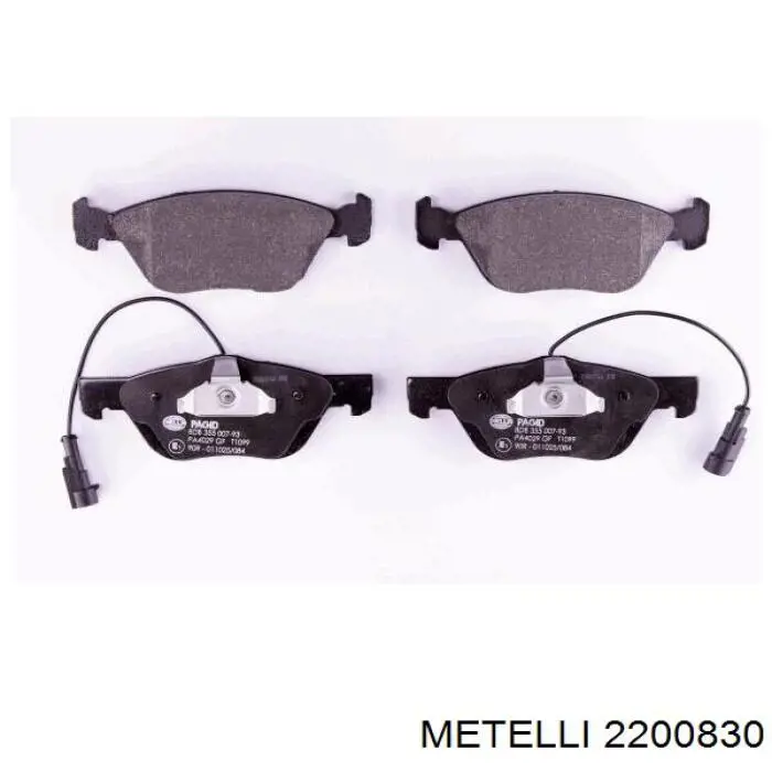 Передние тормозные колодки 2200830 Metelli