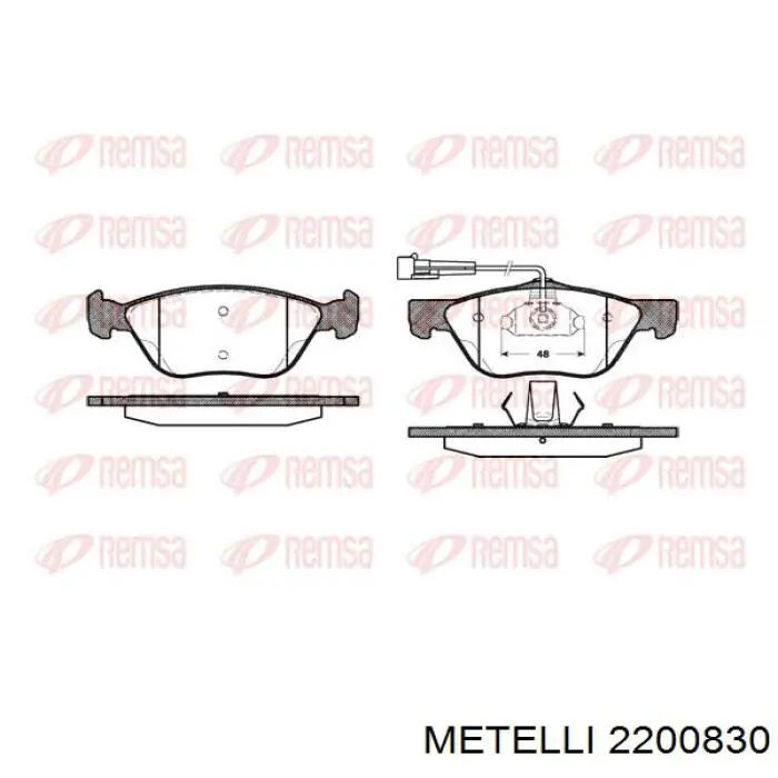 Колодки Metelli 2200830 цена, от 26.35 USD