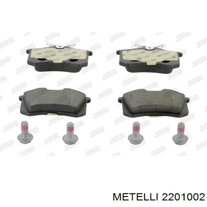 2201002 Metelli Колодки тормозные дисковые комплект