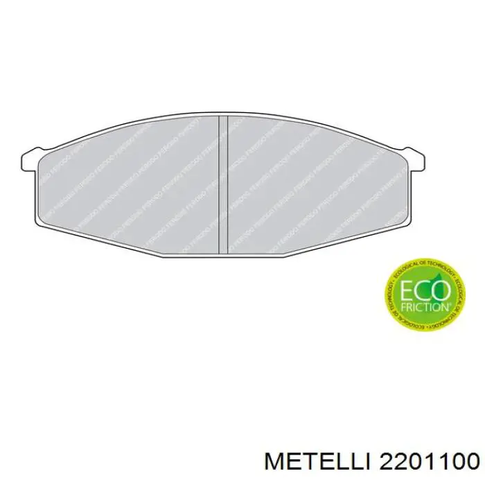 Передние тормозные колодки 2201100 Metelli