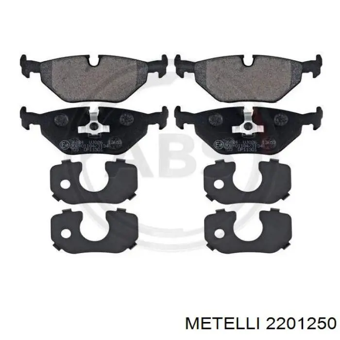 Колодки дисковые  Metelli 2201250 цена, от 17.88 USD
