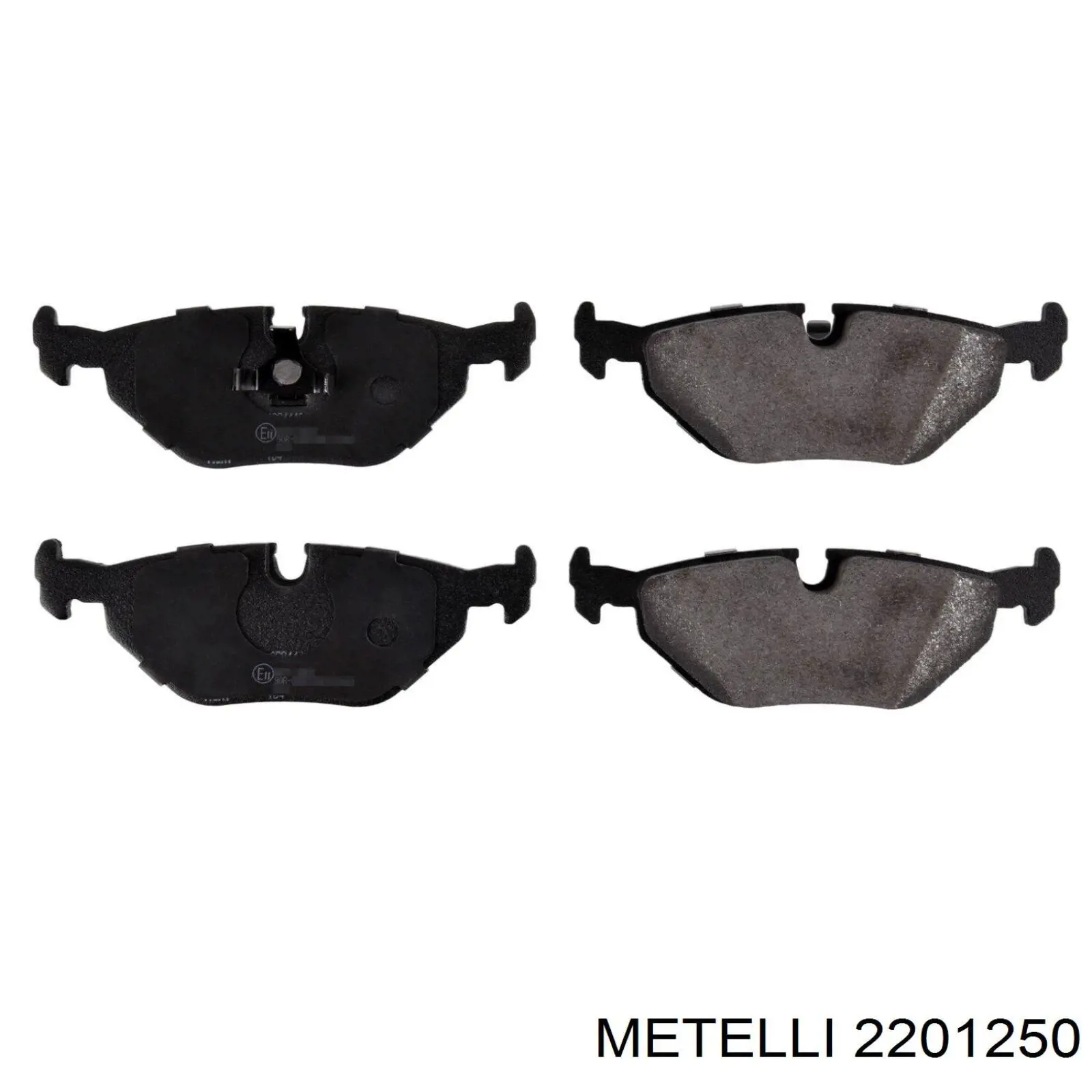 Купить 2201250 Metelli Колодки тормозные задние, дисковые