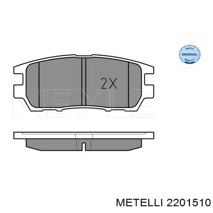 Задние дисковые колодки Metelli 2201510