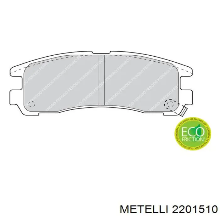 2201510 Metelli Колодки тормозные дисковые комплект