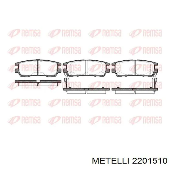 Колодки дисковые  Metelli 2201510 цена, от 15.02 USD
