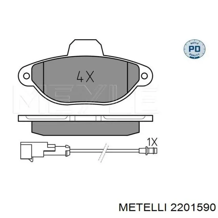 Тормозные колодки Metelli 2201590