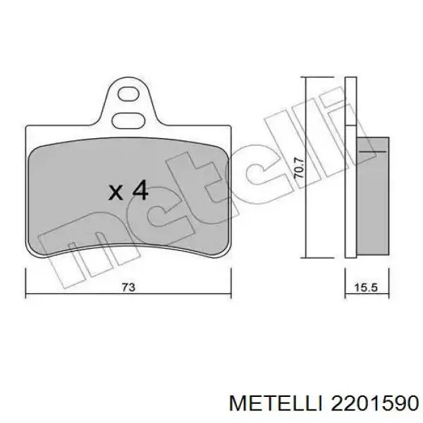 Колодки Metelli 2201590 цена, от 16.51 USD