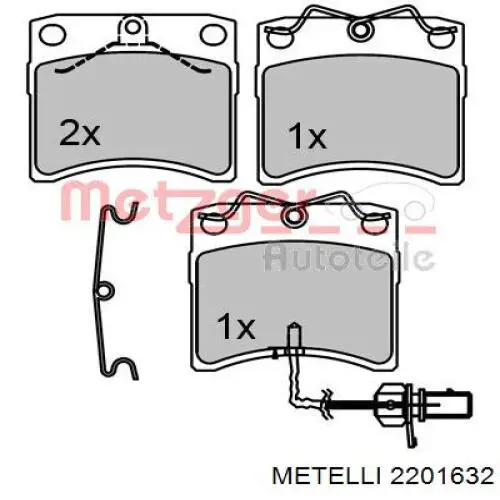 Тормозные колодки Metelli 2201632