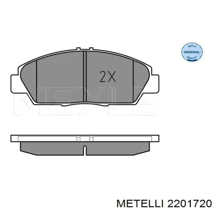 Передние тормозные колодки 2201720 Metelli