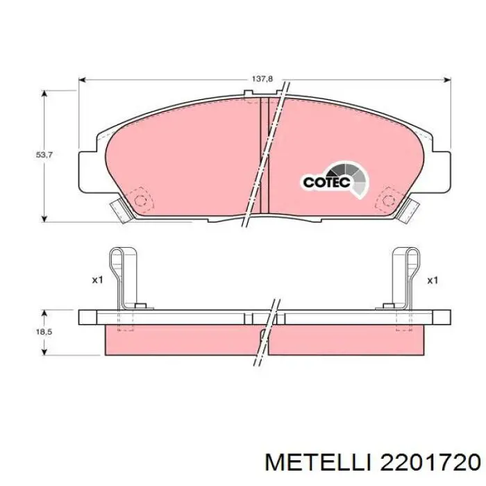 Колодки Metelli 2201720 цена, от 18.27 USD
