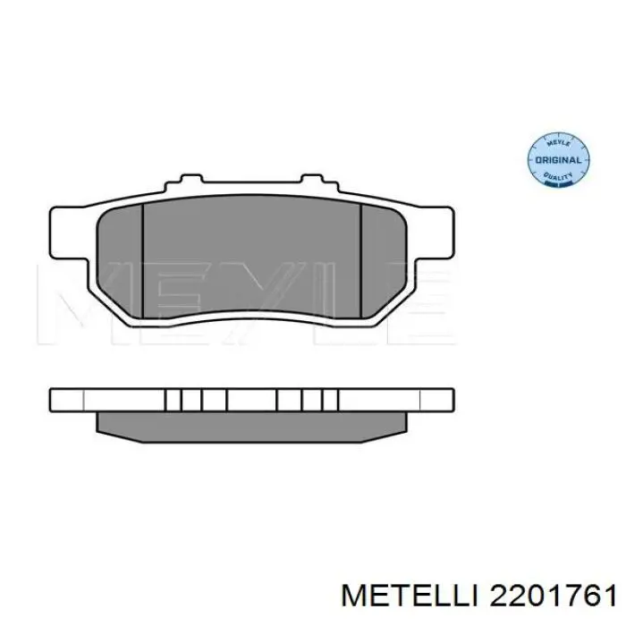 Задние тормозные колодки 2201761 Metelli
