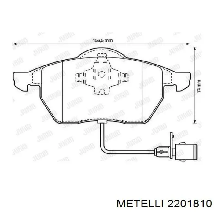 Тормозные колодки Metelli 2201810