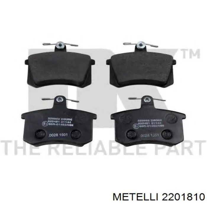2201810 Metelli Колодки передние