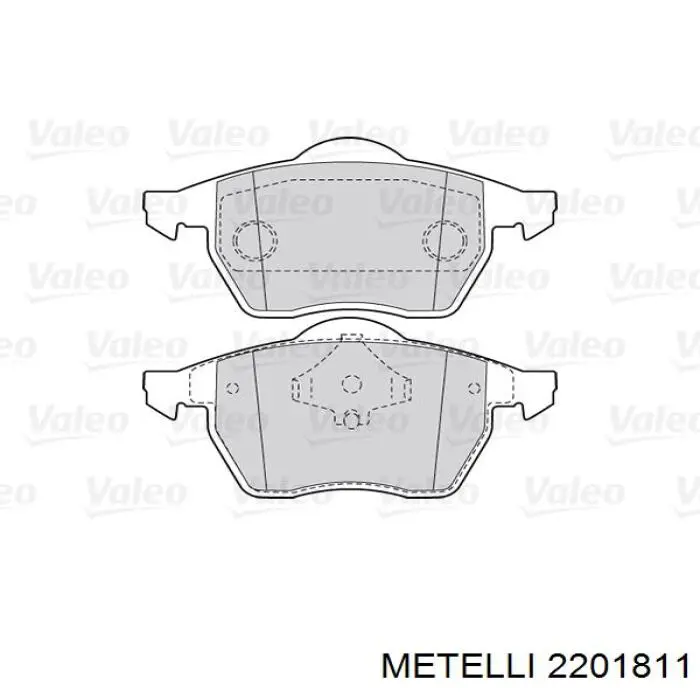 Тормозные колодки Metelli 2201811