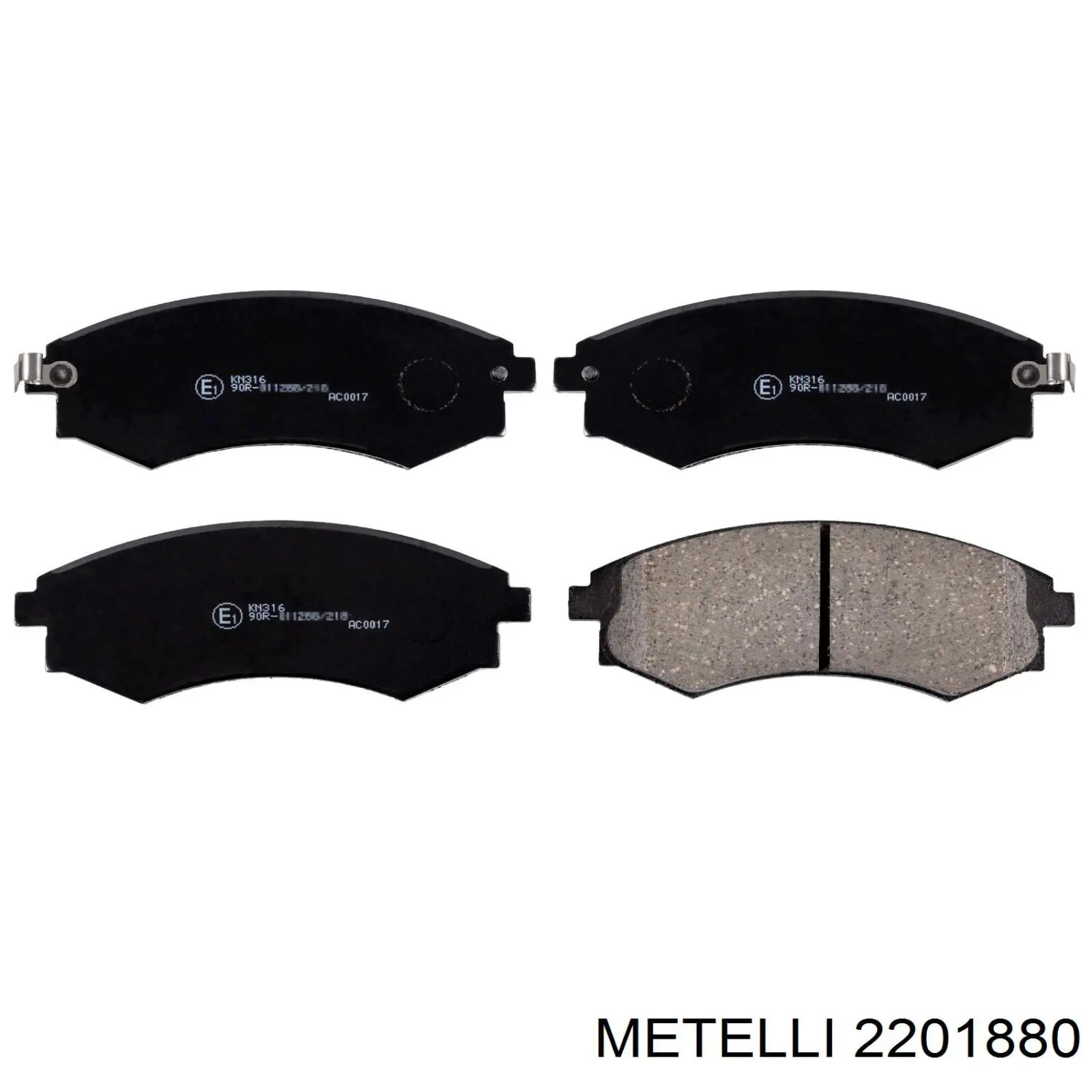 Передние тормозные колодки 2201880 Metelli