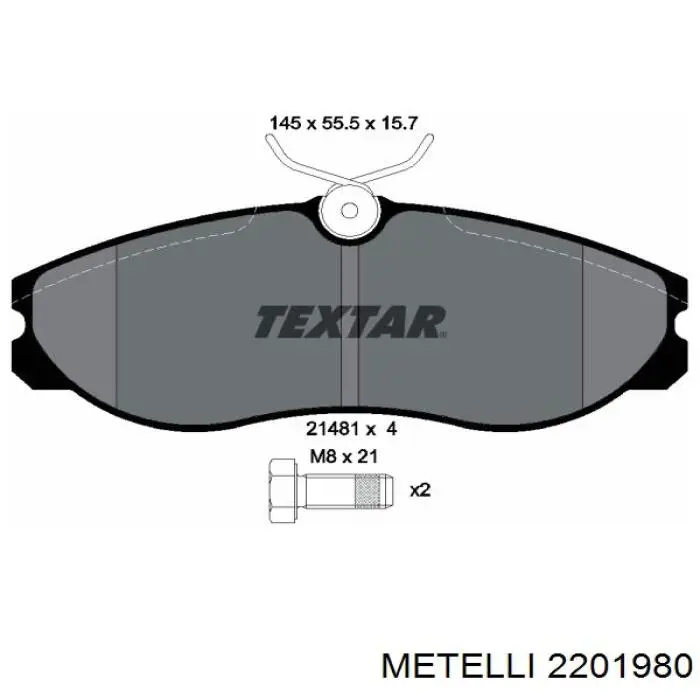 Колодки Metelli 2201980 цена, от 24.20 USD