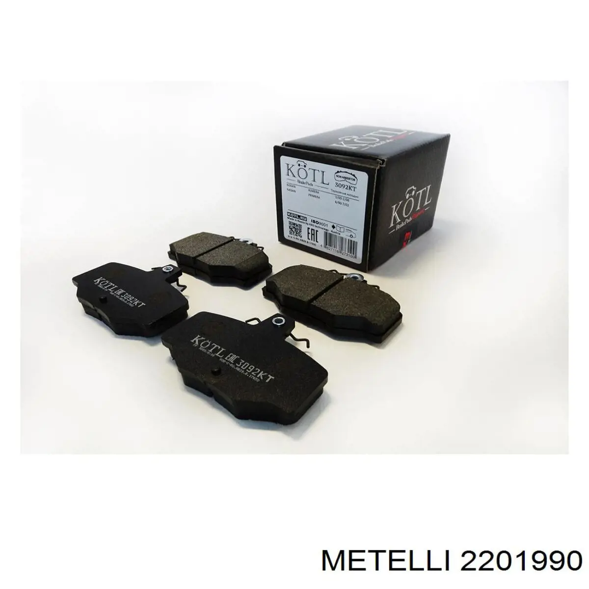 Задние тормозные колодки 2201990 Metelli