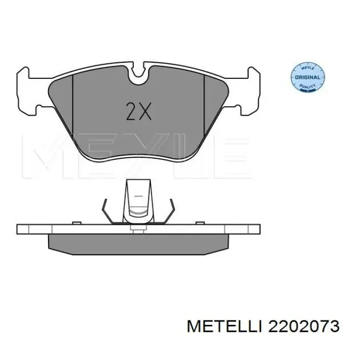 Купить 2202073 Metelli Колодки тормозные