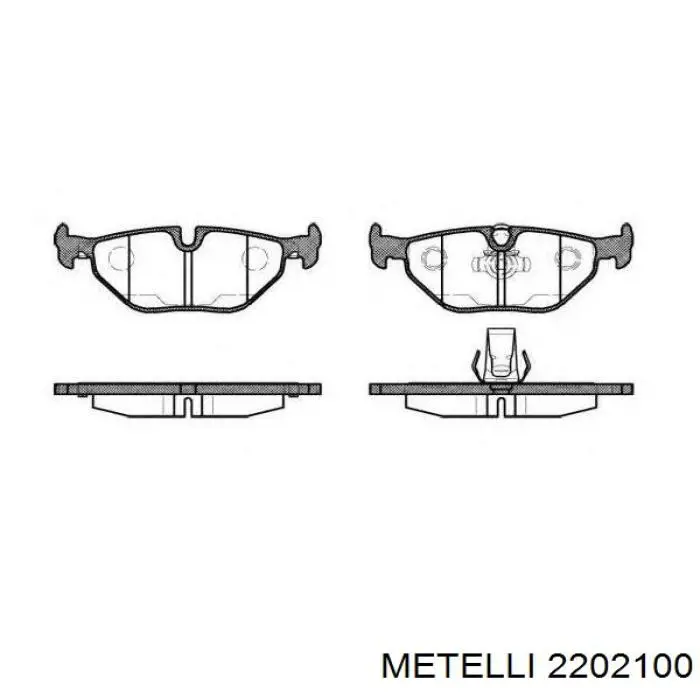 Колодки дисковые  Metelli 2202100 цена, от 17.01 USD