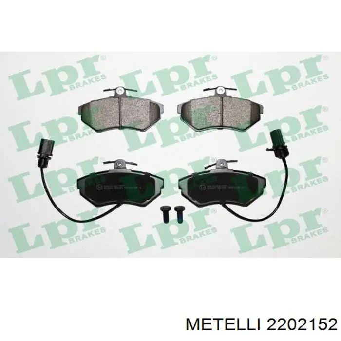 Передние тормозные колодки 2202152 Metelli
