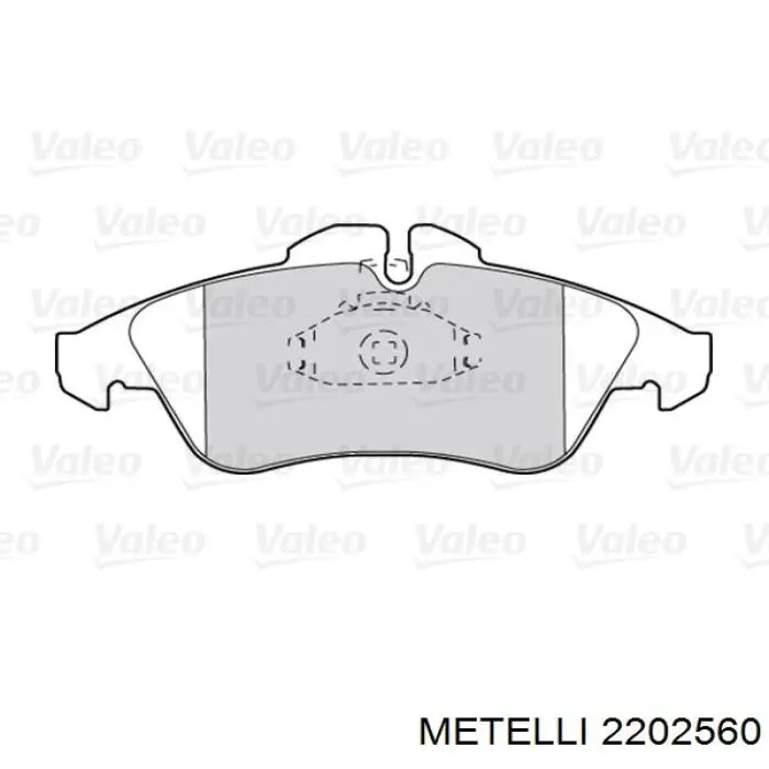 Передние тормозные колодки 2202560 Metelli