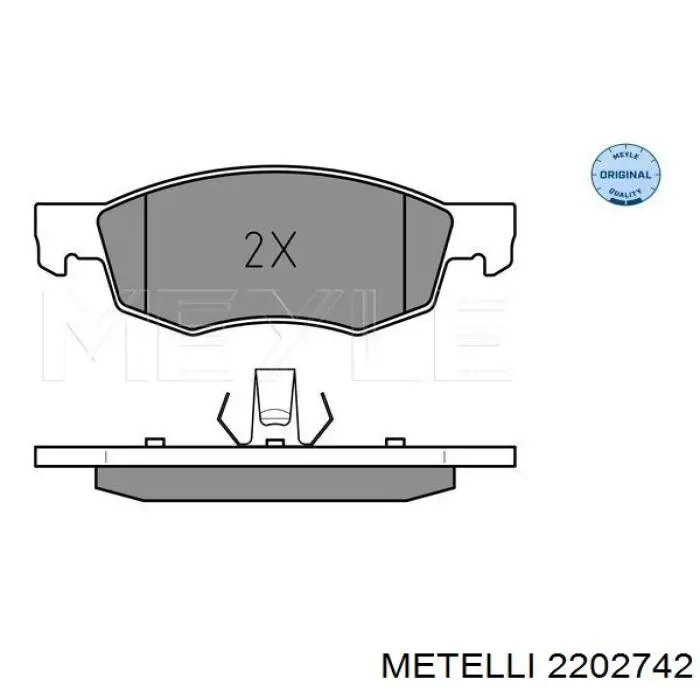 Купить 2202742 Metelli Колодки тормозные