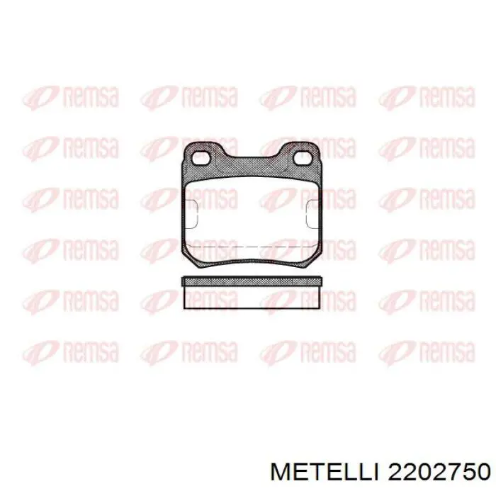 Задние дисковые колодки Metelli 2202750