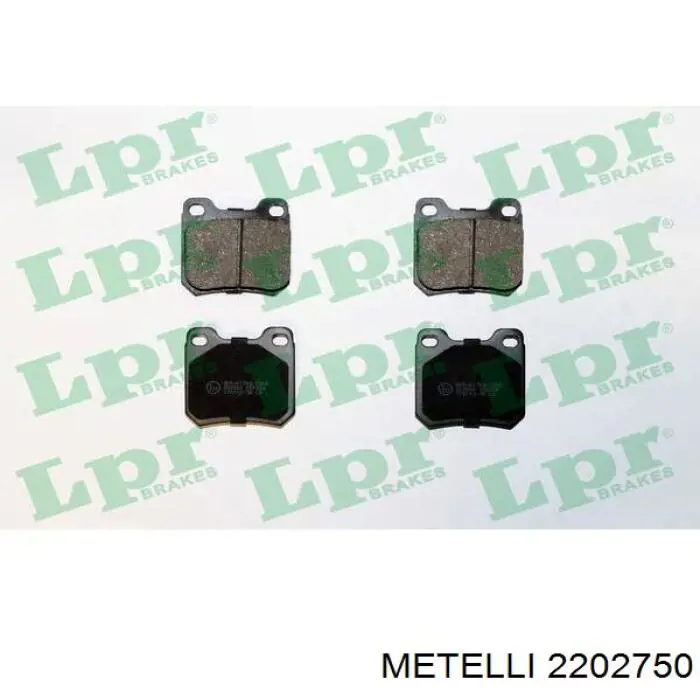 Купить 2202750 Metelli Колодки тормозные задние, дисковые