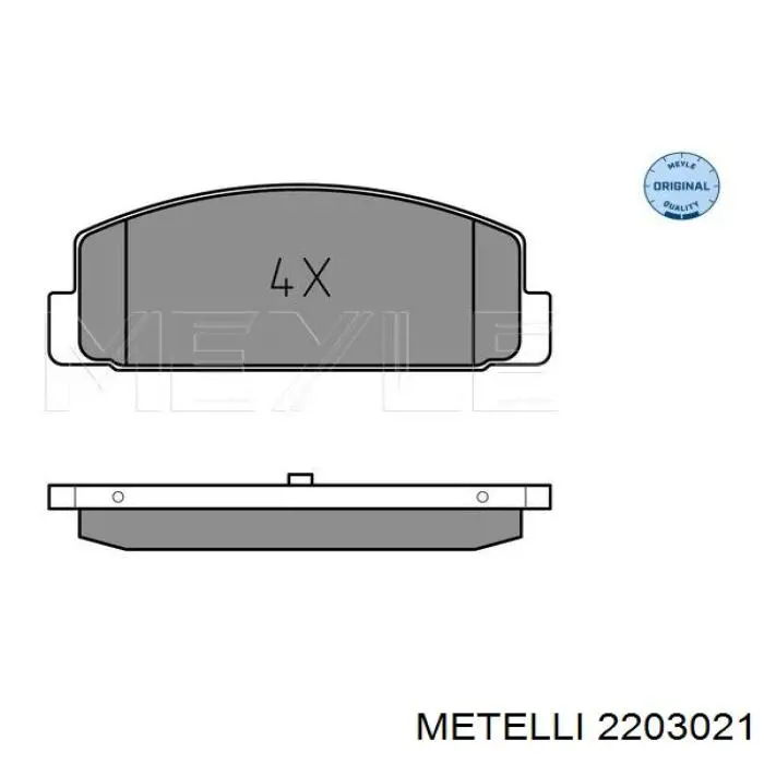 Колодки дисковые  Metelli 2203021 цена, от 17.29 USD