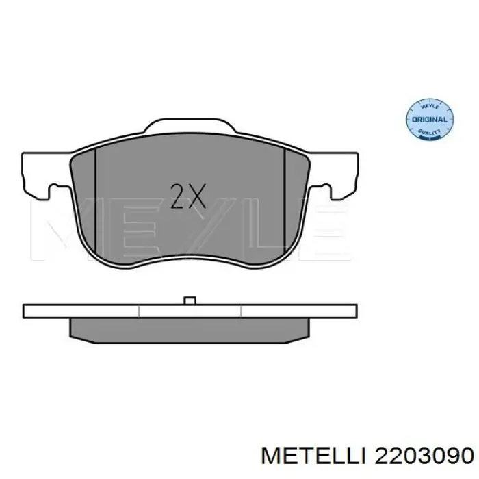 Колодки гальмівні передні, дискові 2203090 Metelli