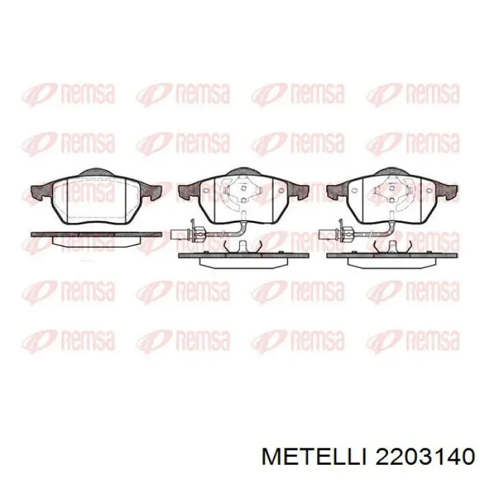 Pastillas de freno delanteras 2203140 Metelli