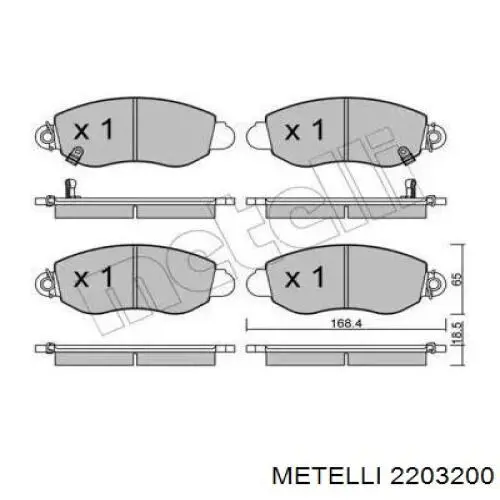 22-0320-0 Metelli передние тормозные колодки