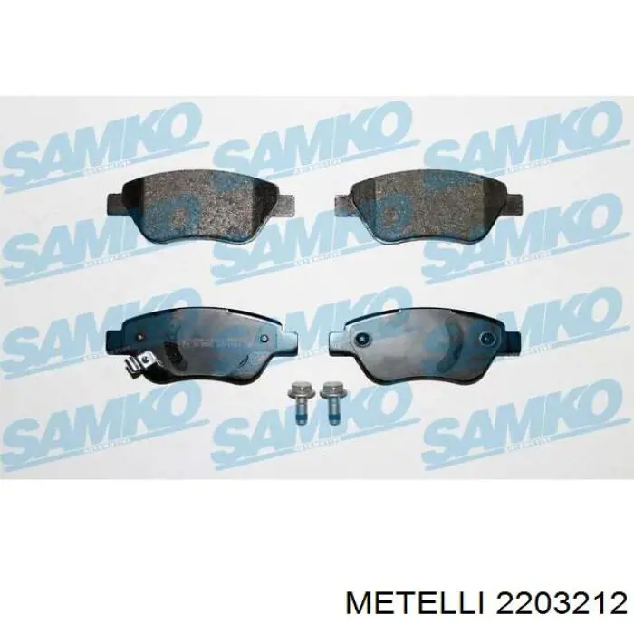 Передние тормозные колодки 2203212 Metelli