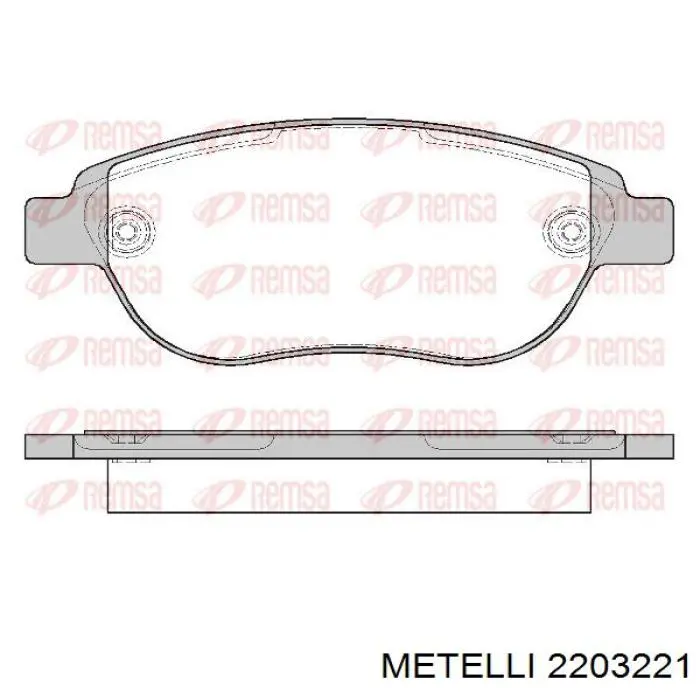 Купить 2203221 Metelli Колодки тормозные