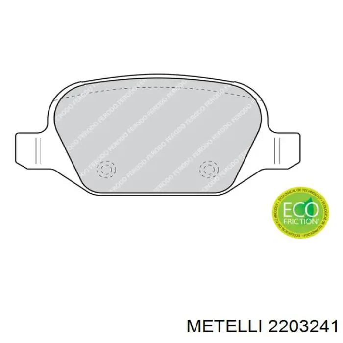 Колодки гальмові задні, дискові 2203241 Metelli