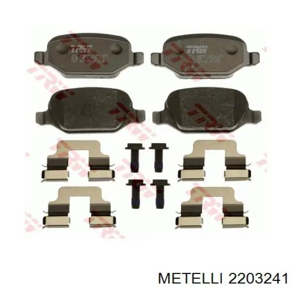 Колодки гальмові задні, дискові 2203241 Metelli