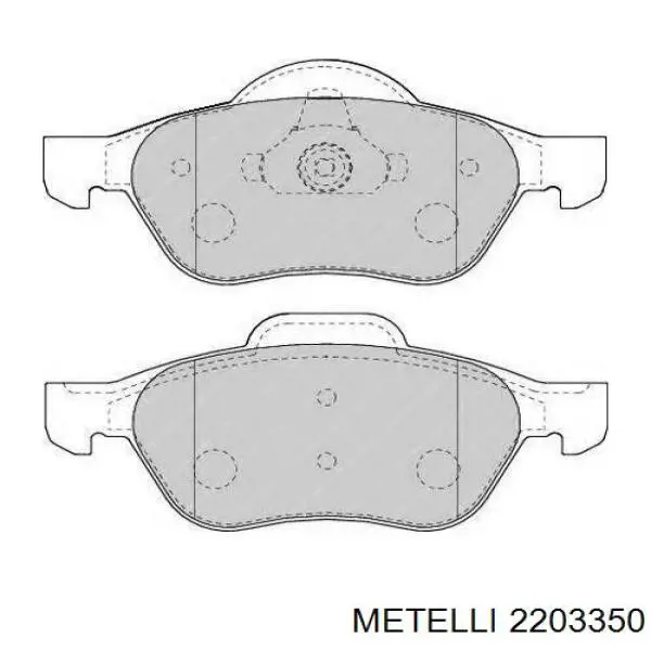 Купить 2203350 Metelli Колодки тормозные