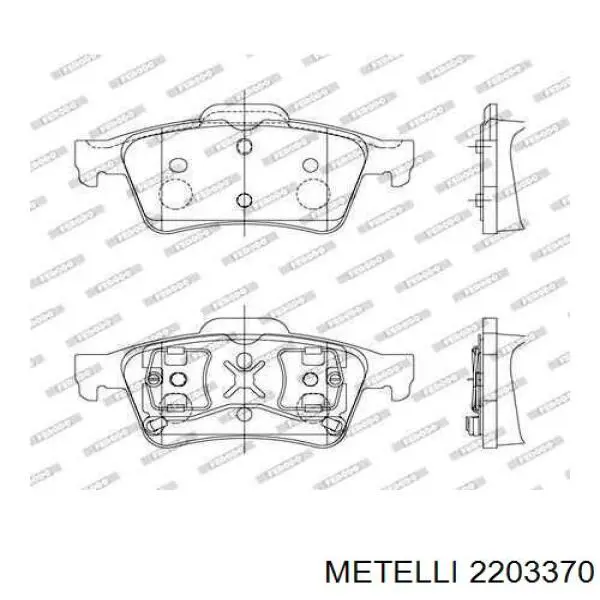 Задние тормозные колодки 2203370 Metelli