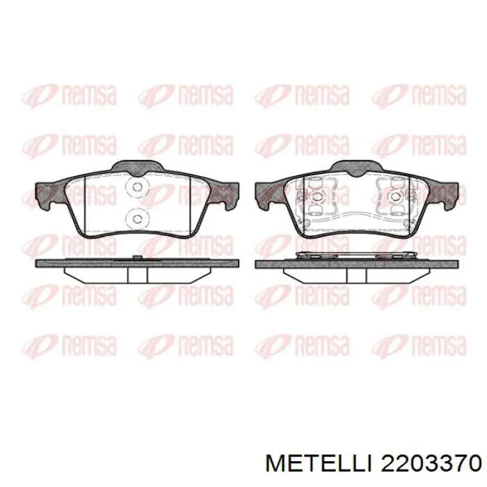 Колодки дисковые  Metelli 2203370 цена, от 16.16 USD