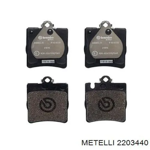 Задние тормозные колодки 2203440 Metelli