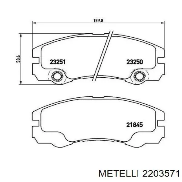 Колодки Metelli 2203571 цена, от 28.70 USD