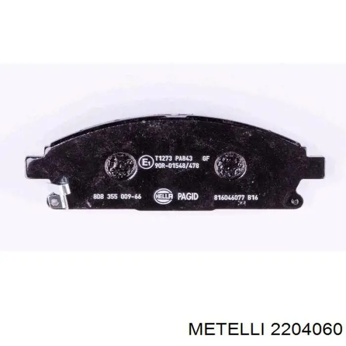 Колодки гальмівні передні, дискові 2204060 Metelli