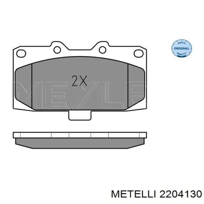 Колодки гальмівні передні, дискові 2204130 Metelli