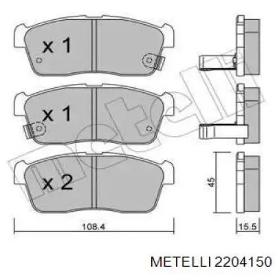 2204150 Metelli Колодки передние