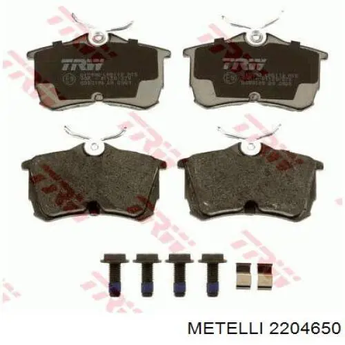 Задние тормозные колодки 2204650 Metelli
